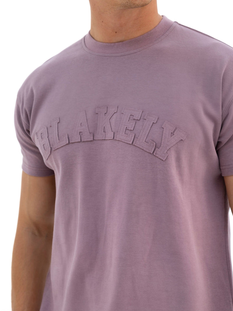 Tonal Varsity Relaxed T-Shirt - Soft Mauve