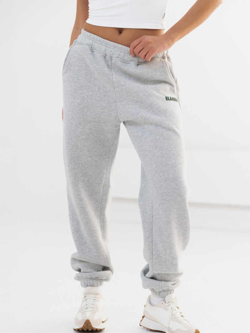 Cloud Print Sweatpants - Marl White