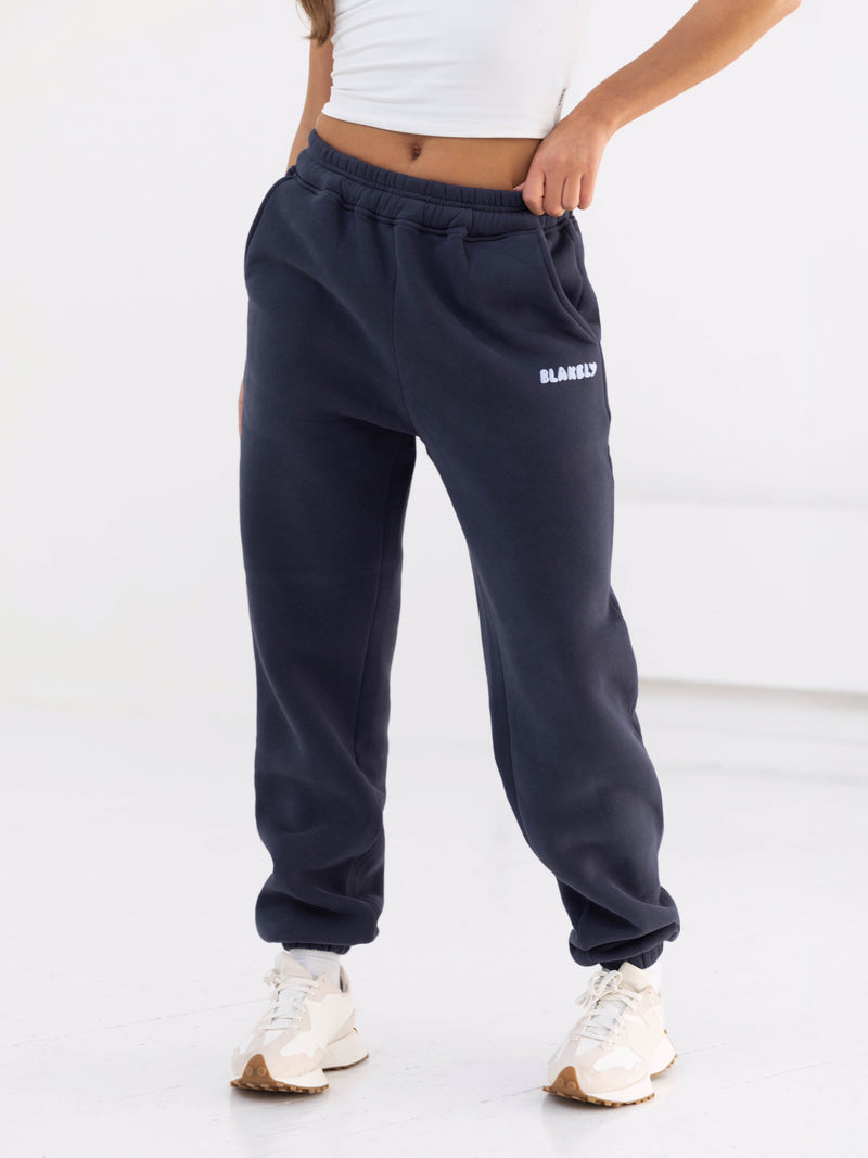 Cloud Print Sweatpants - True Navy