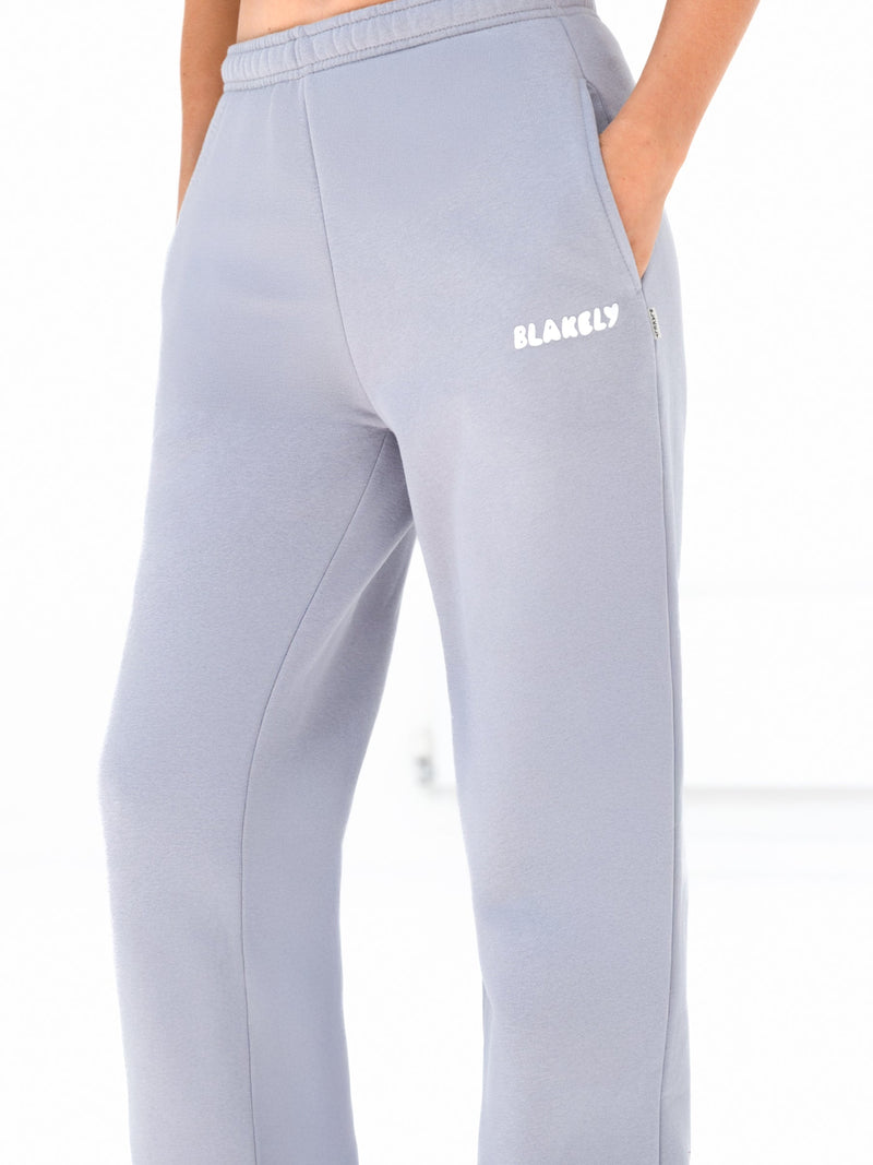 Cloud Print Wide Leg Sweatpants - Pale Lilac