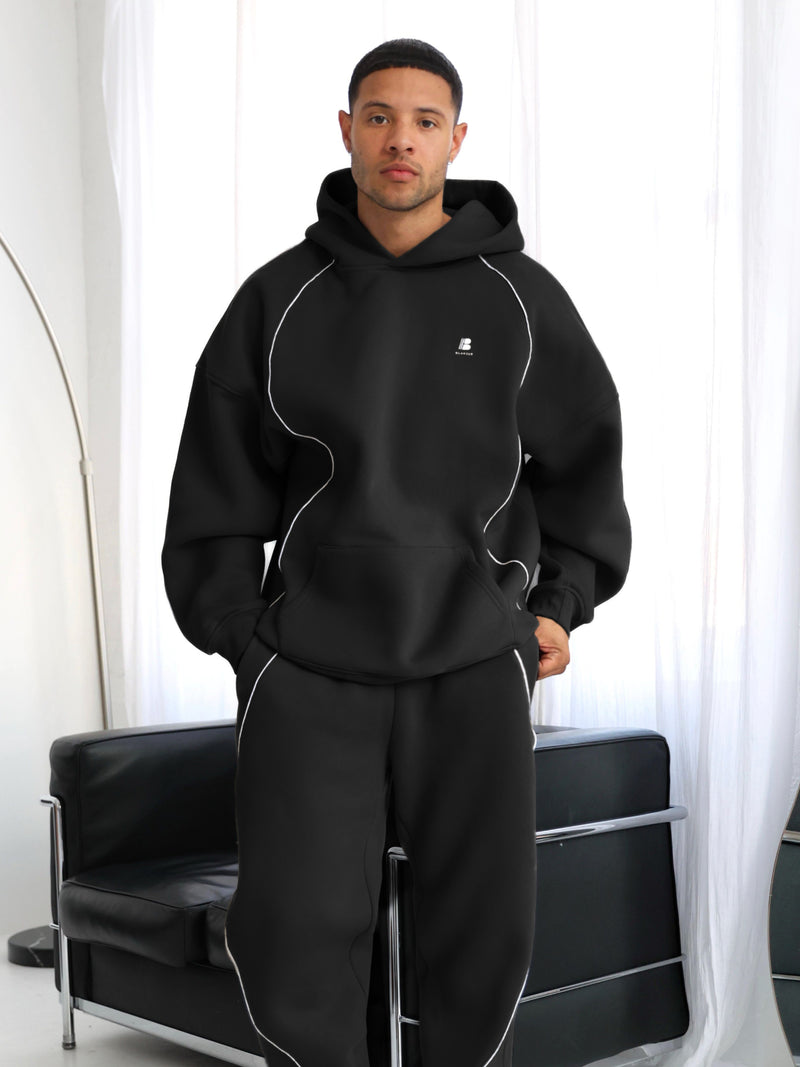 Seam Relaxed Sweatpants - Black