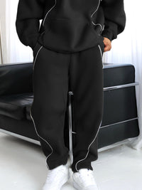 Seam Relaxed Sweatpants - Black