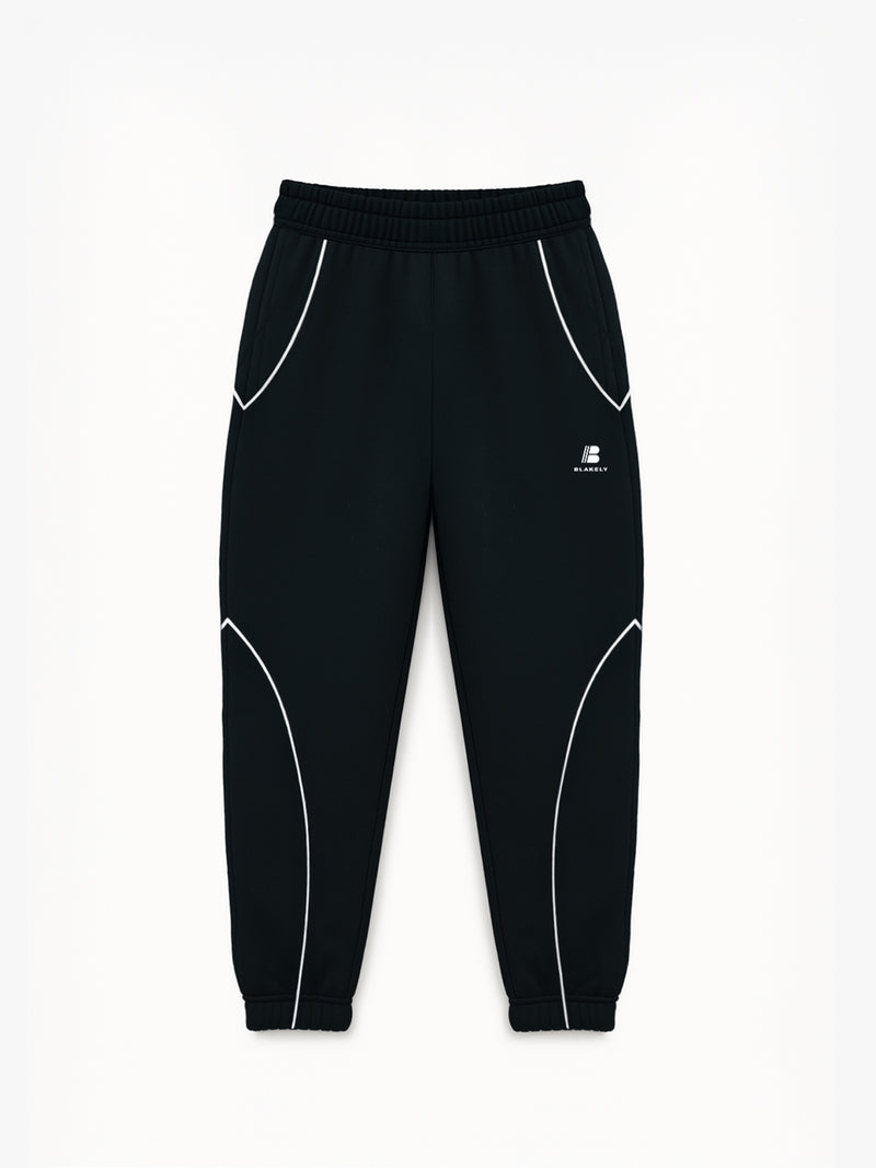 Seam Relaxed Sweatpants - Black