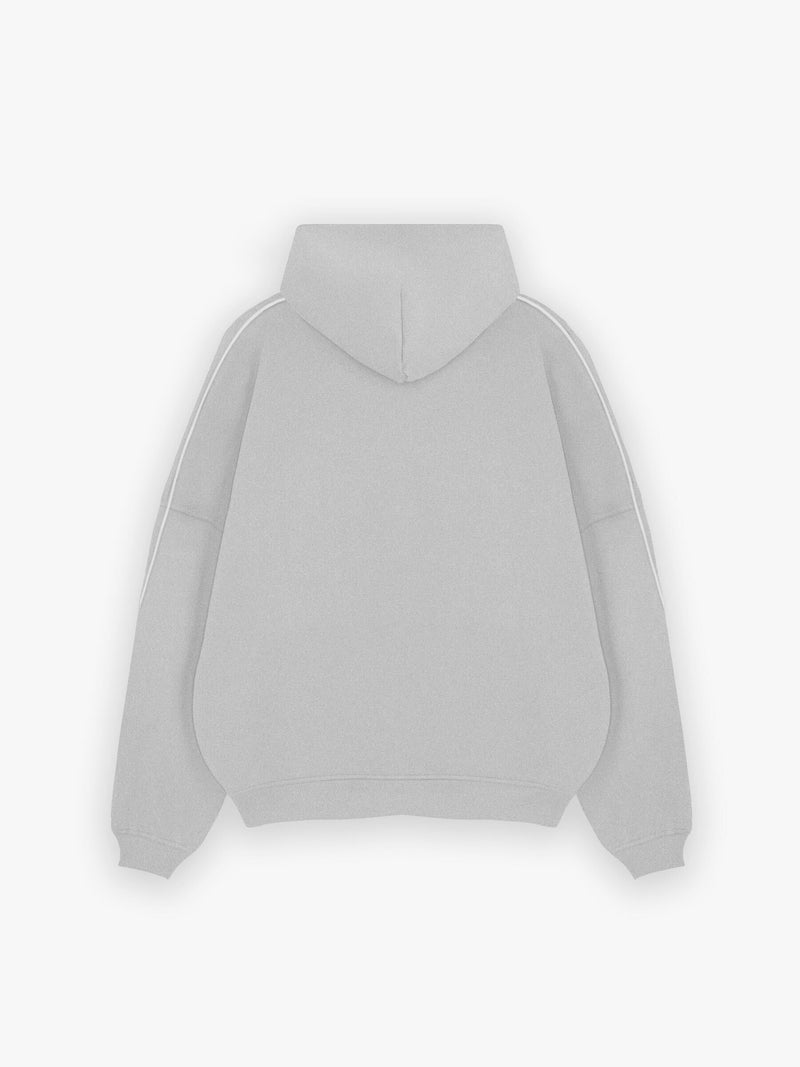 Seam Relaxed Hoodie - Marl Grey