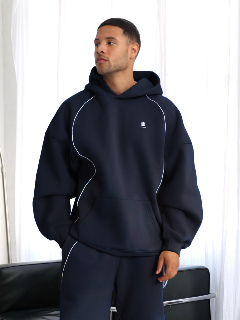 Seam Relaxed Hoodie - True Navy