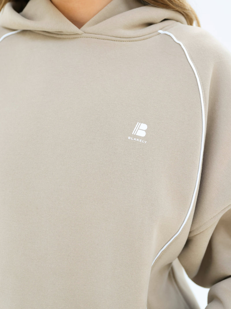 Seam Oversized Hoodie & Sweatpants Set - Washed Khaki