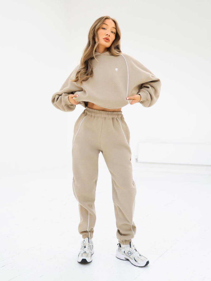 Seam Oversized Hoodie - Washed Khaki
