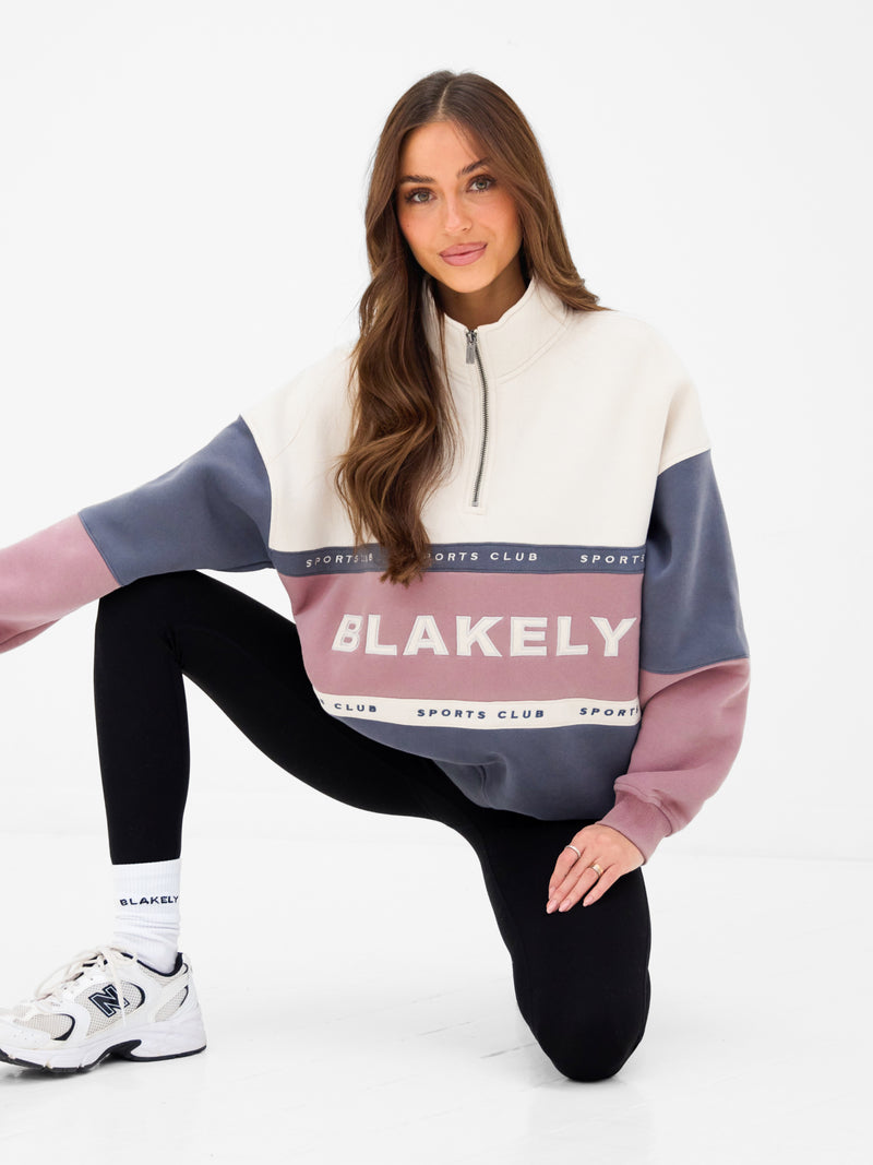 Alpine 1/4 Zip Sweater - Dusty Pink
