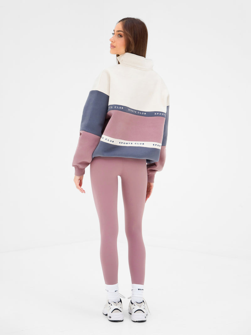 Alpine 1/4 Zip Sweater - Dusty Pink