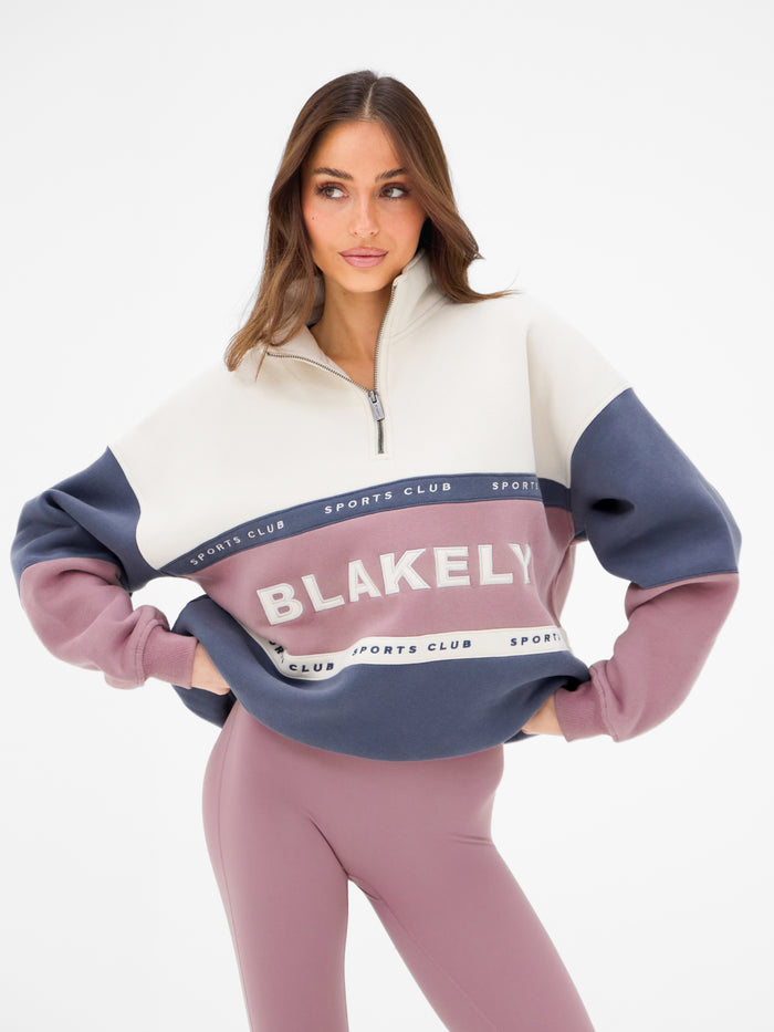 Alpine 1/4 Zip Sweater - Dusty Pink