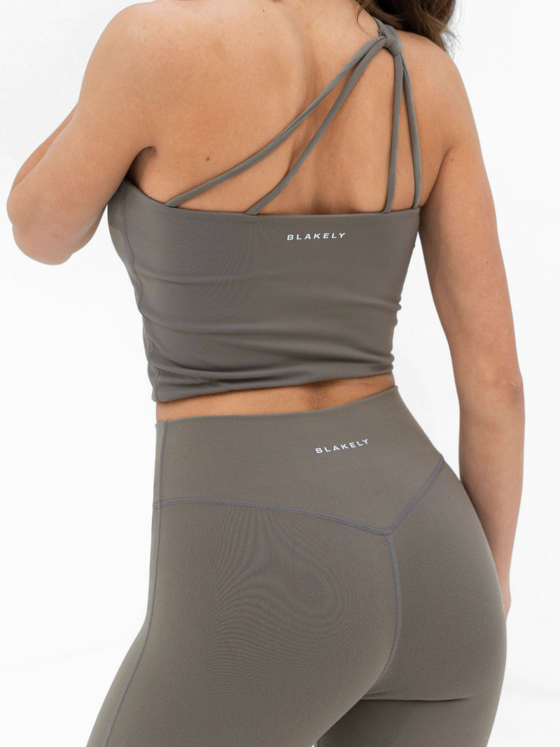 SculptForm One Shoulder Vest - Safari Green