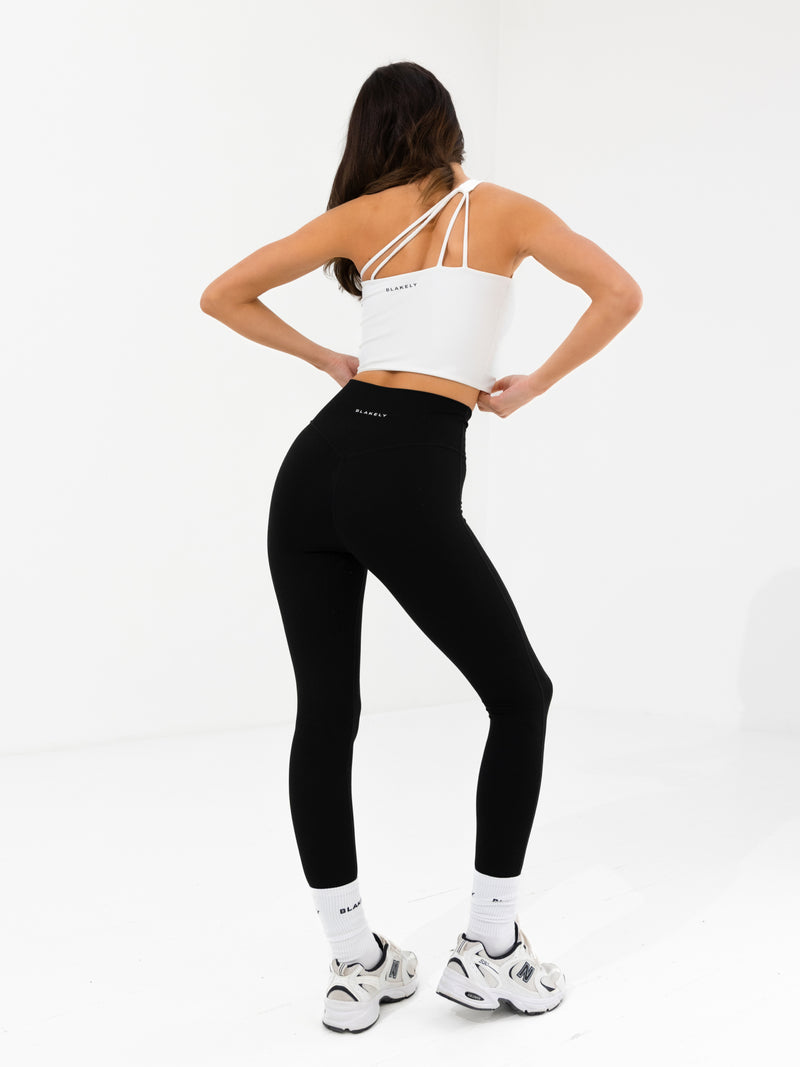 SculptForm One Shoulder Vest - White