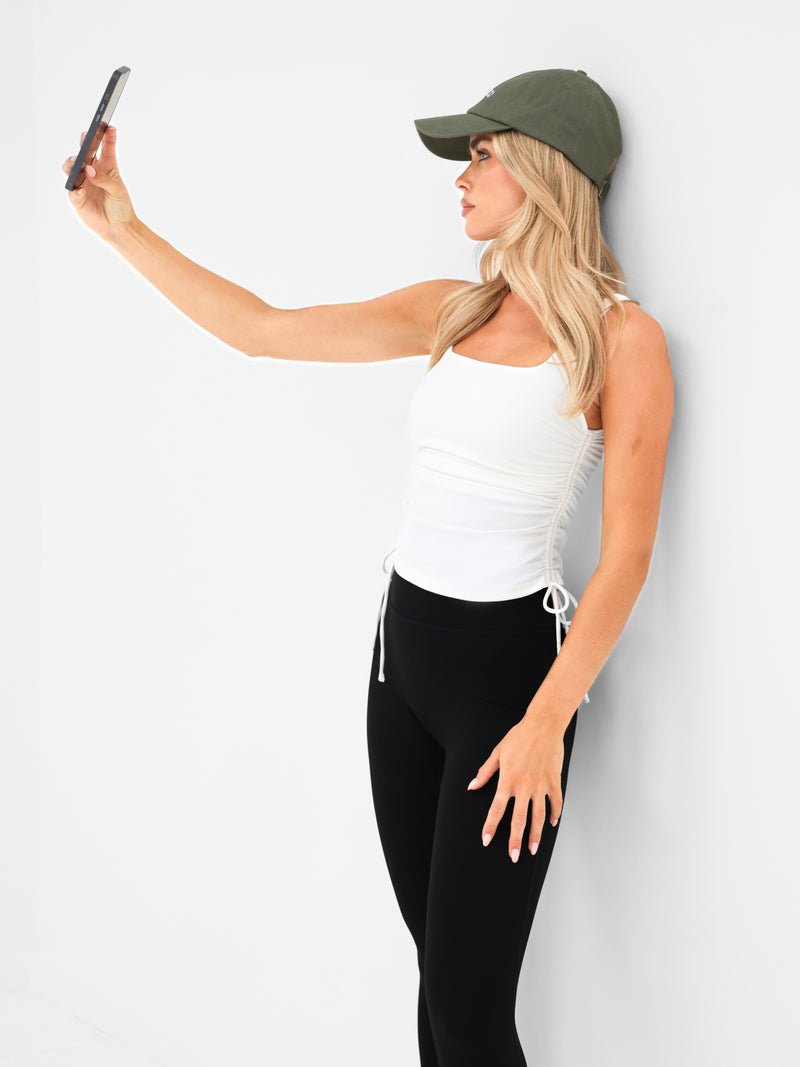 Ultimate Ruched Vest - White