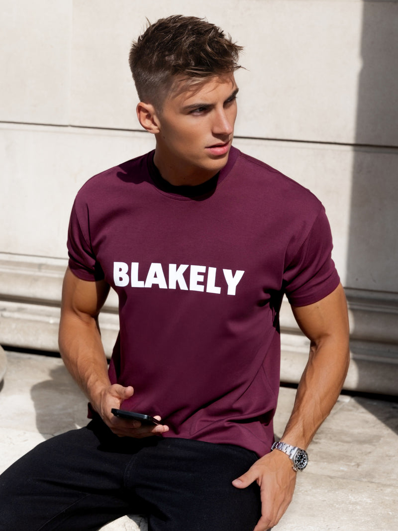 Raife Relaxed T-Shirt - Burgundy
