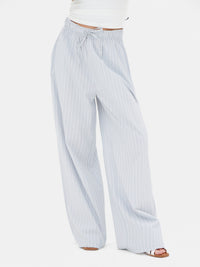 Elodie Stripe Trousers - Grey