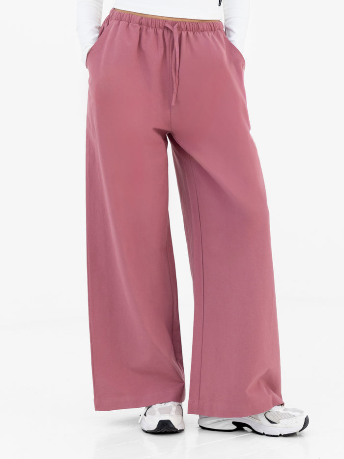 Maya Wide Leg Trousers - Dark Berry