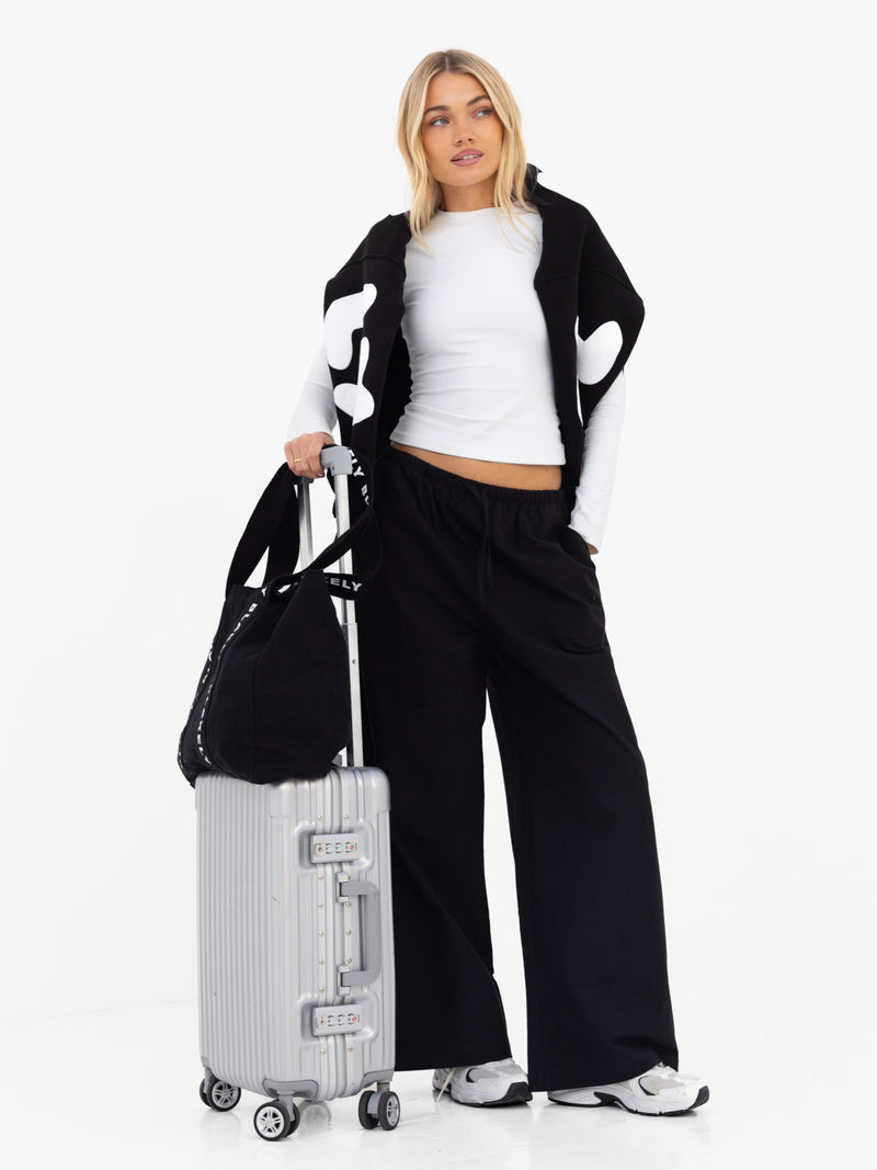 Maya Wide Leg Trousers - Black
