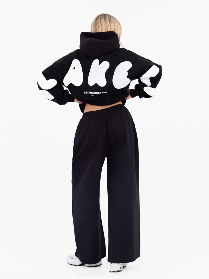 Maya Wide Leg Trousers - Black