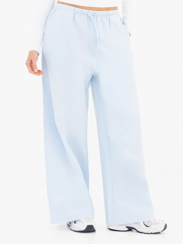 Maya Wide Leg Trousers - Soft Blue