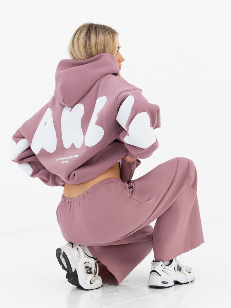 Maya Wide Leg Trousers - Dusty Pink