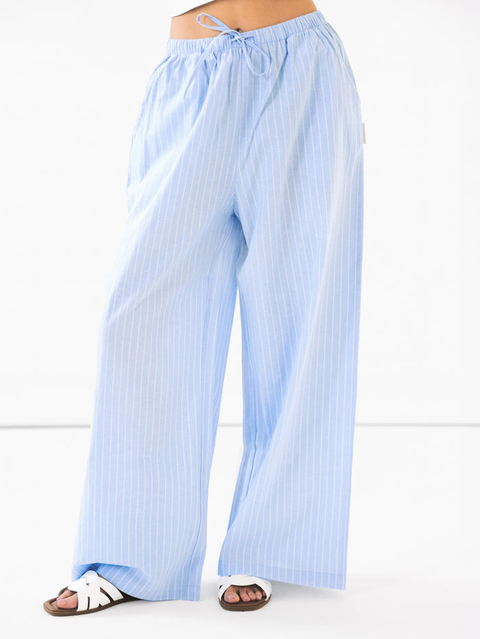 Summer Stripe Trousers - Blue Stripe
