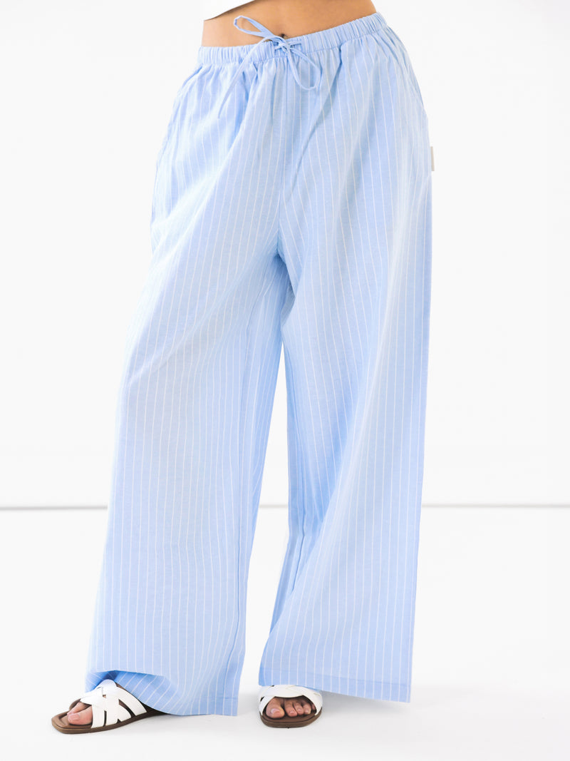 Summer Stripe Trousers - Blue Stripe