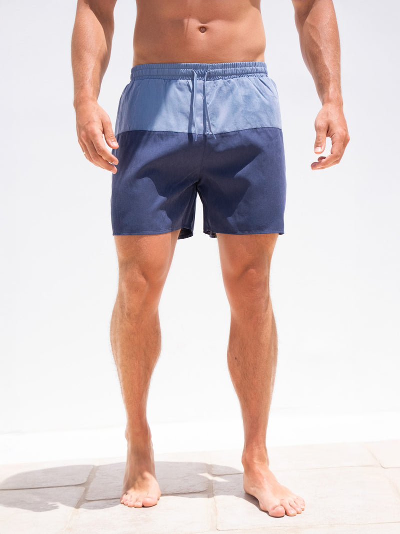 Anchor Swim Shorts - Dusty Blue