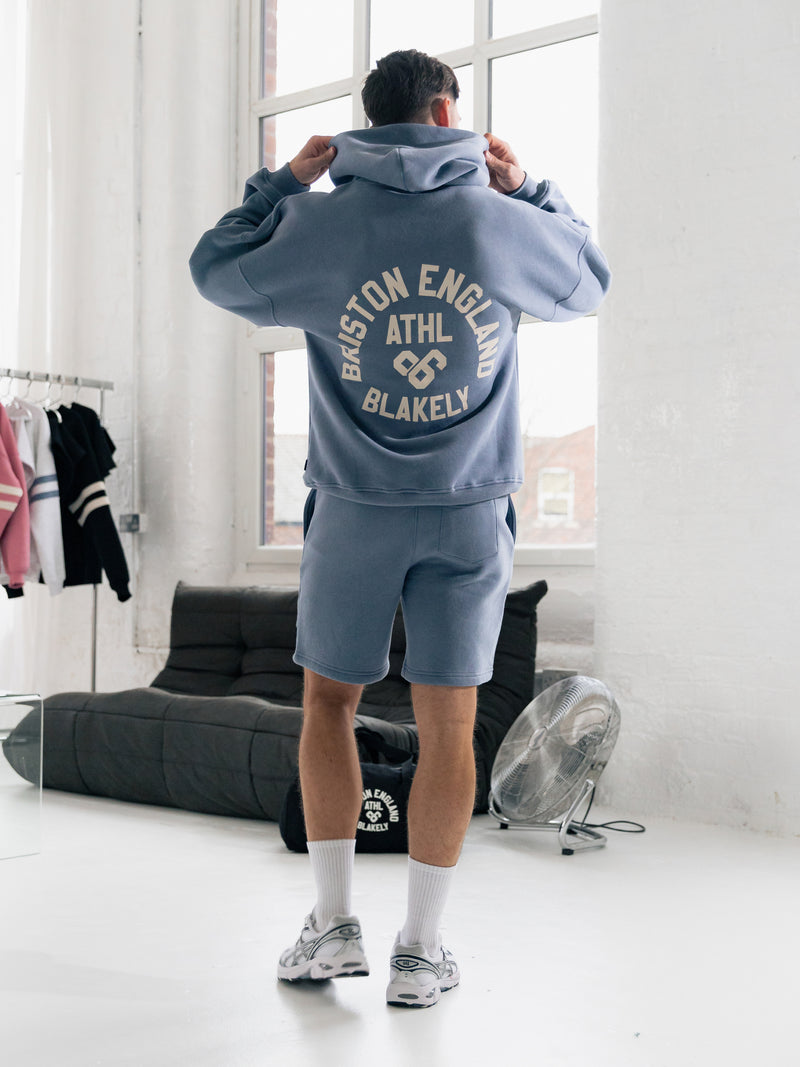 Briston Relaxed Jogger Shorts - Steel Blue
