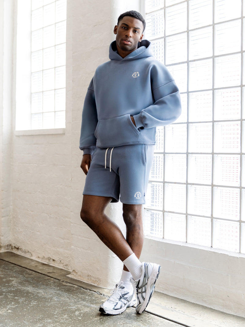 Briston Relaxed Jogger Shorts - Steel Blue