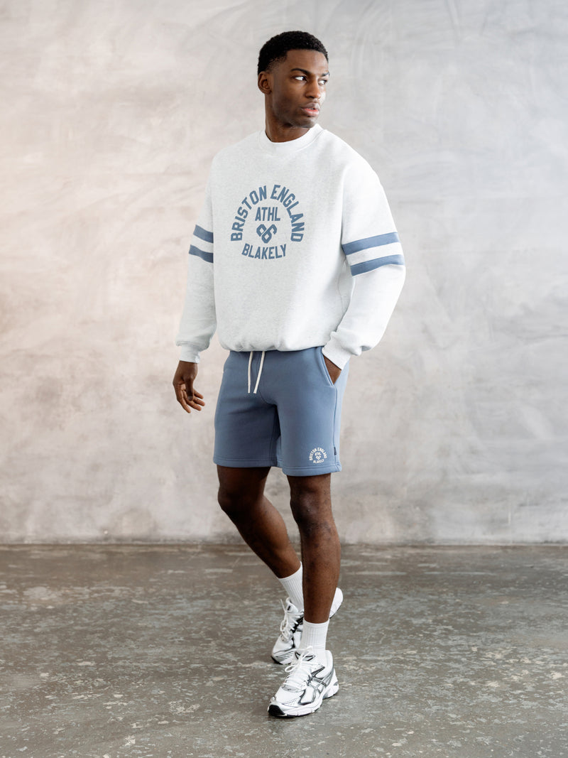 Briston Relaxed Jogger Shorts - Steel Blue