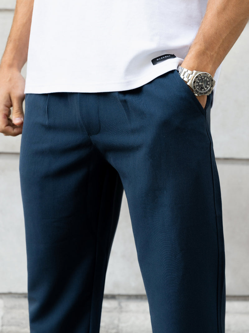 Anston Stretch Chinos - Navy