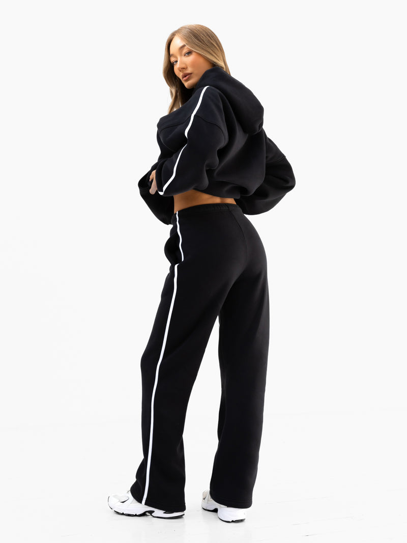 Jada Wide Leg Sweatpants - Black