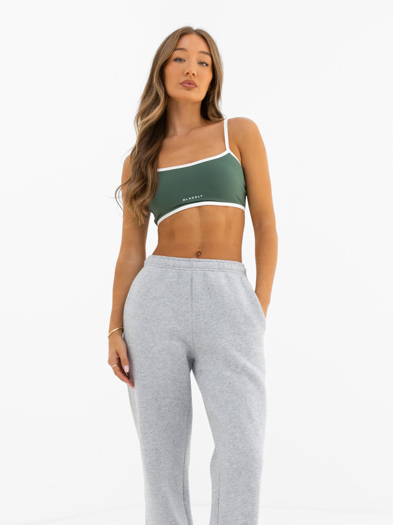 Jada Wide Leg Sweatpants - Marl Grey
