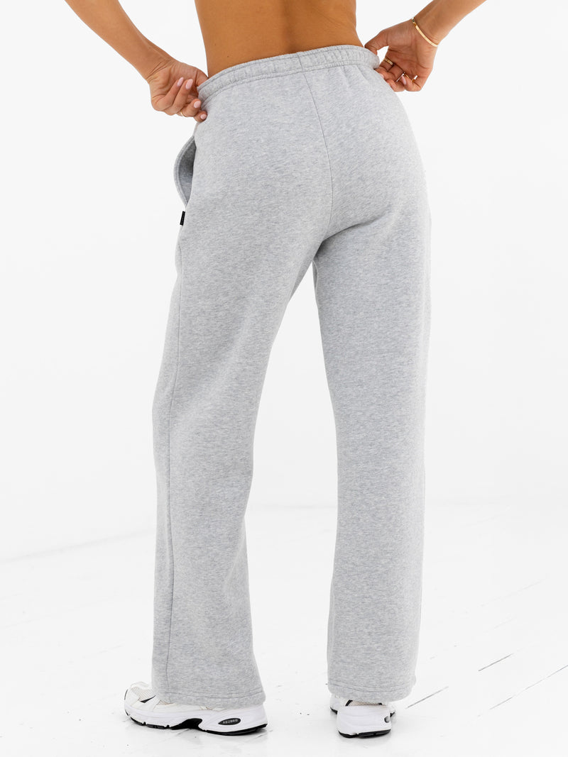 Jada Wide Leg Sweatpants - Marl Grey
