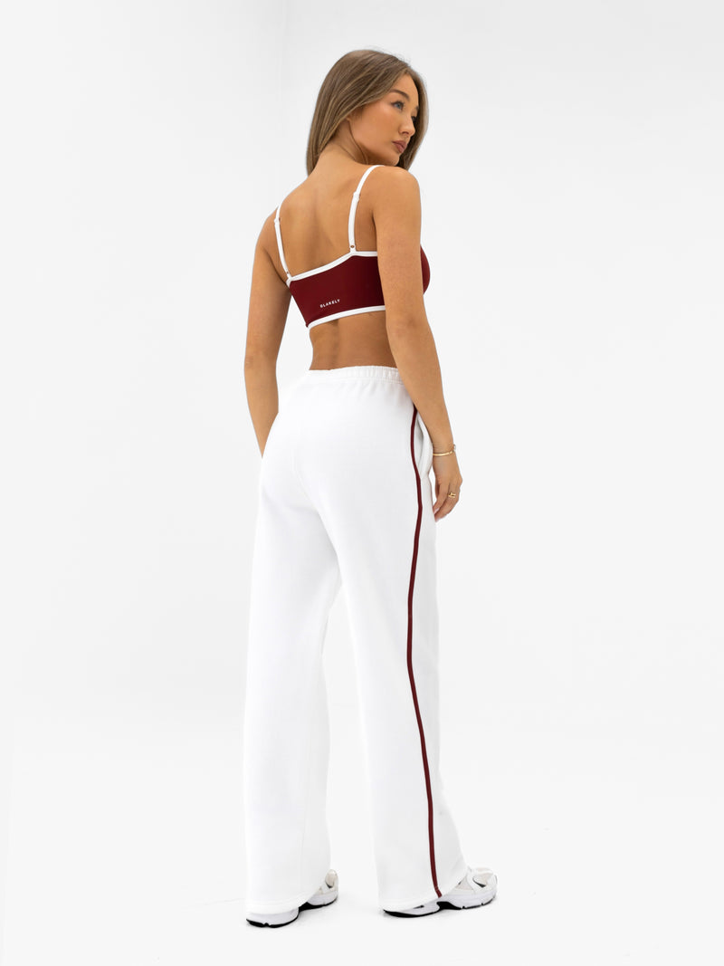 Jada Wide Leg Sweatpants - Flat White