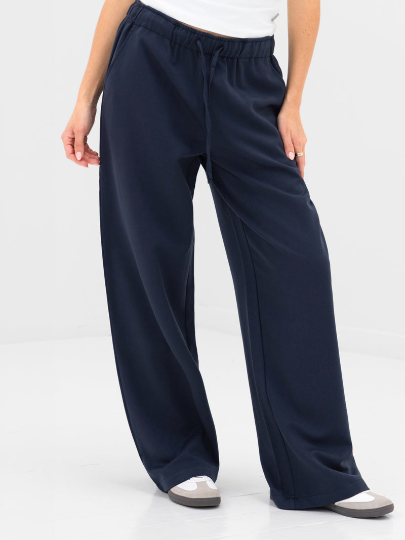 Eden Elasticated Trousers - Soft Navy