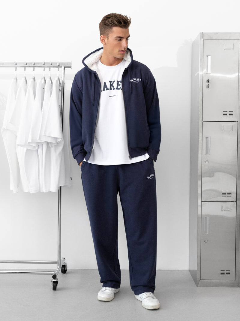 Heritage Relaxed Full Zip Hoodie - True Navy