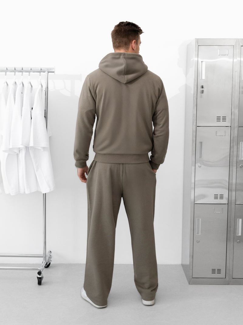 Heritage Relaxed Full Zip Hoodie - Safari Green