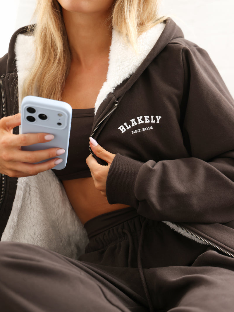 Heritage Full Zip Hoodie - Chocolate Brown