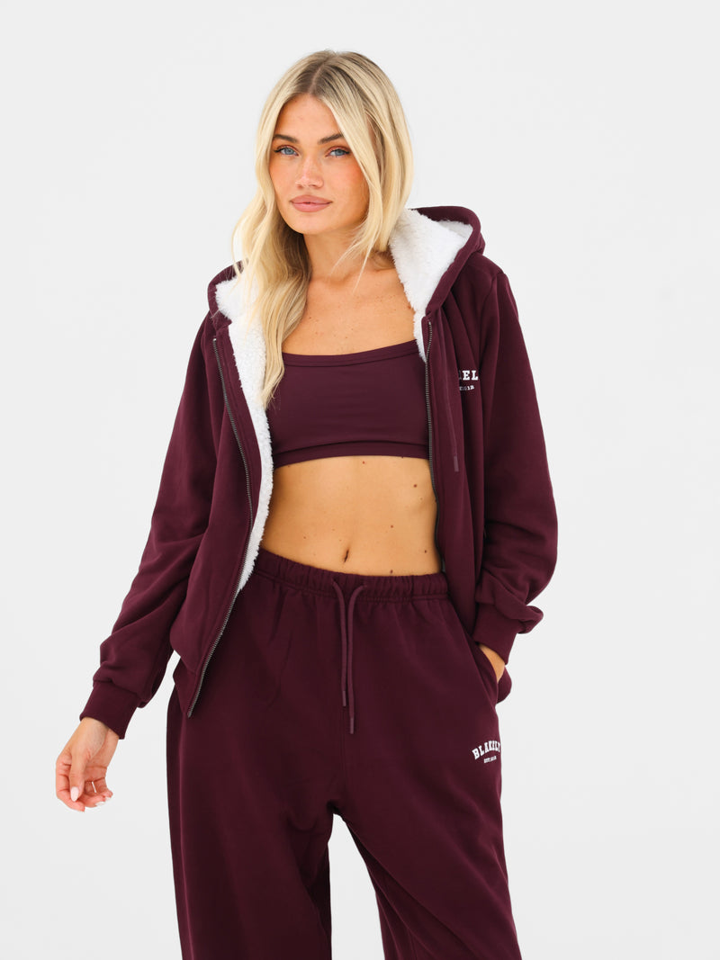 Heritage Full Zip Hoodie - Dark Cherry
