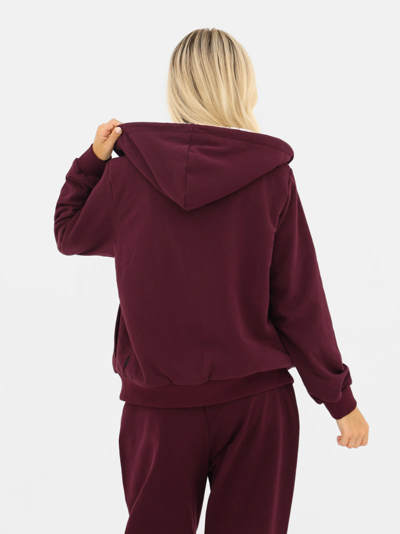 Heritage Full Zip Hoodie - Dark Cherry