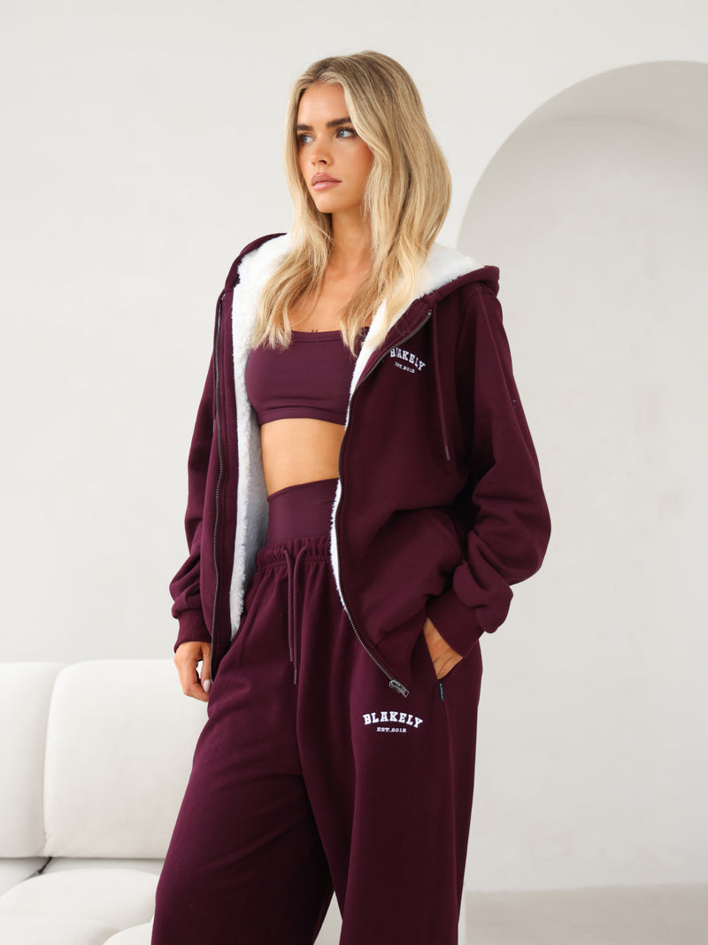 Heritage Full Zip Hoodie - Dark Cherry