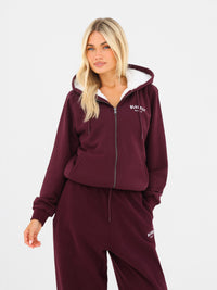 Heritage Full Zip Hoodie - Dark Cherry
