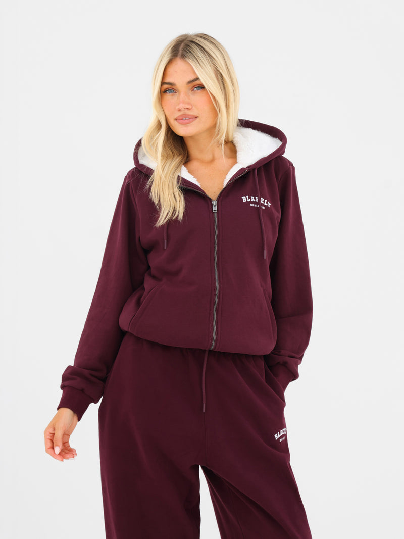 Heritage Full Zip Hoodie - Dark Cherry