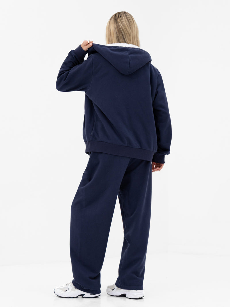 Heritage Oversized Full Zip Hoodie - True Navy