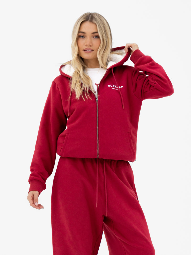 Heritage Wide Leg Sweatpants - Red