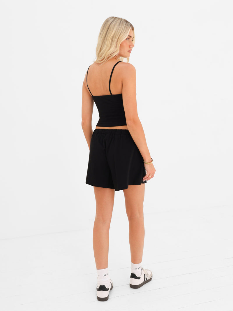 Ayla Cotton Cami Top - Black