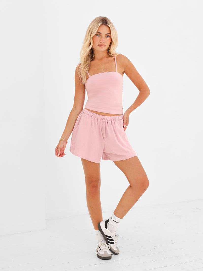 Ayla Cotton Cami Top - Peony Pink