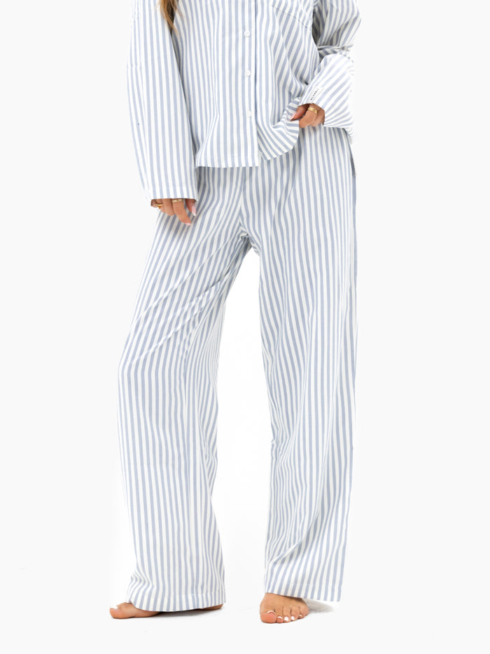 Suki Stripe Trousers - Light Grey Stripe