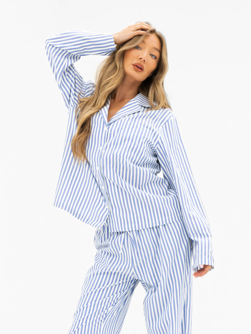 Suki Stripe Shirt - Blue Stripe